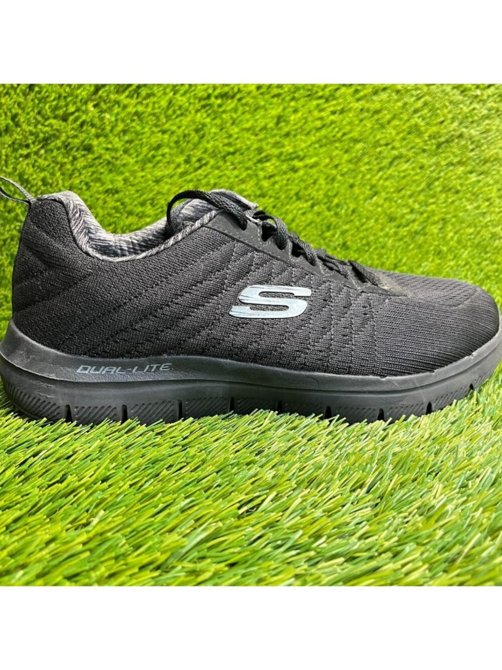 Skechers Flex Advantage 2.0 Mens Size 8.5E Black Athletic Running Shoes Sneakers